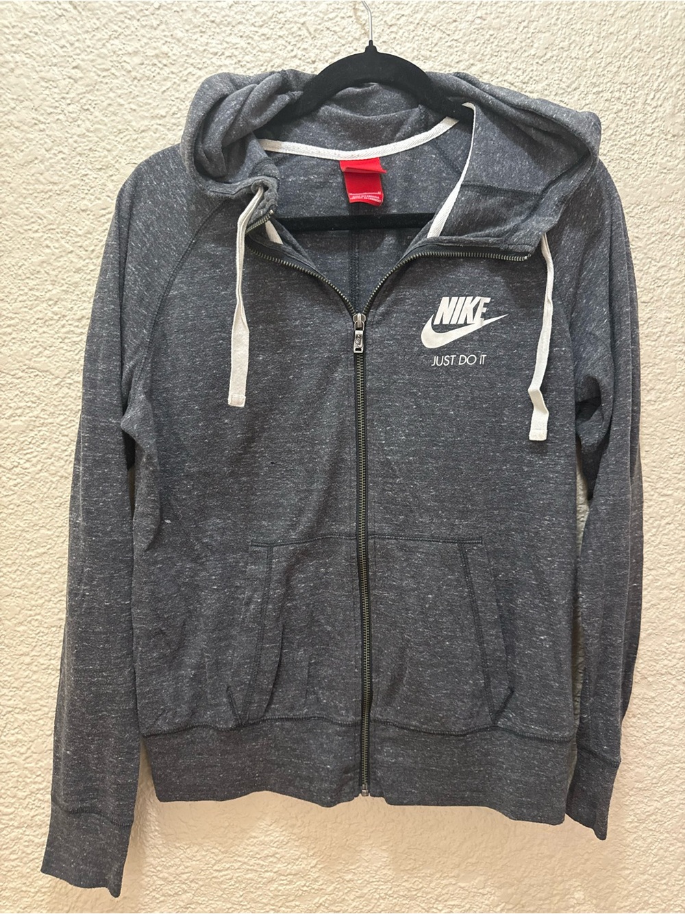 Nike Women's Dark Heather Gray Zip-Up Hoodie Jacket